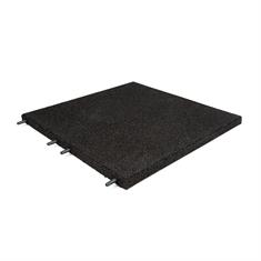 Rubber terrastegel zwart 50x50x3cm