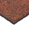 Rubber terrastegel zwart/rood 50x50x4cm