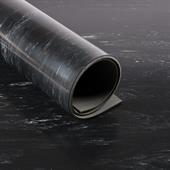 Rubberloper marmerlook zwart 3mm (LxB=10x1,4m)
