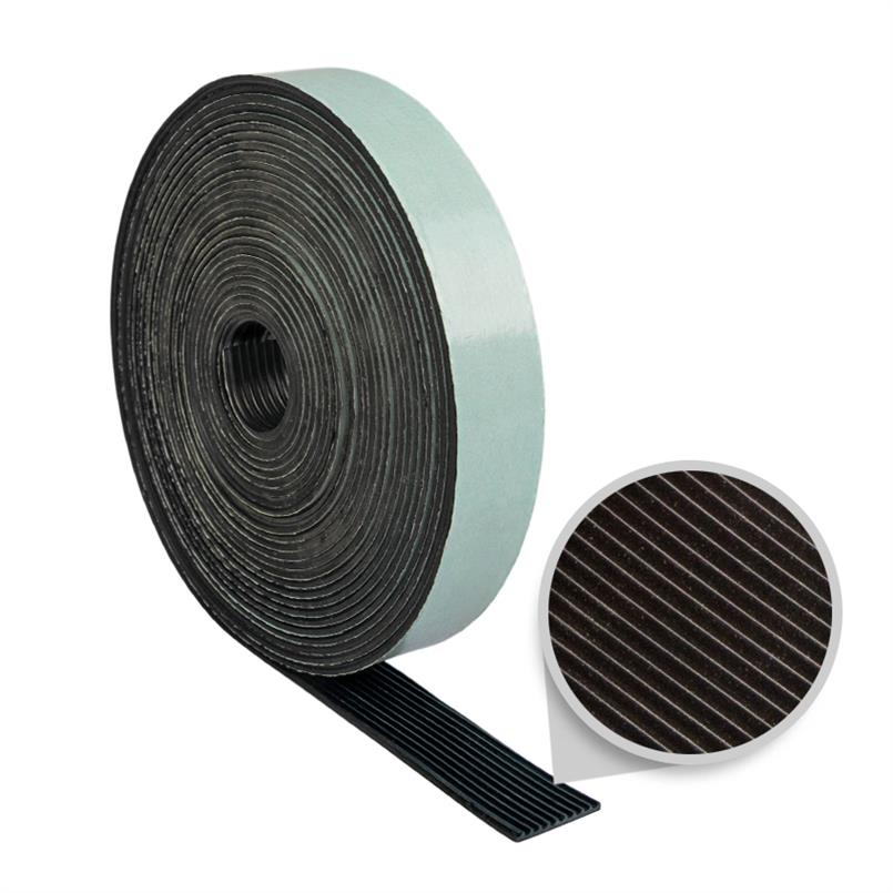 Rubberstrip antislip zelfklevend 150x3mm (L=10m)