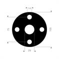SBR flenspakking 105x75x29x3mm 4x14mm DN20