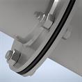 SBR flenspakking 105x75x29x3mm 4x14mm DN20