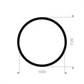 SBR flenspakking 1120x1020x3mm DN1000