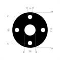 SBR flenspakking 115x85x36x3mm 4x14mm DN25