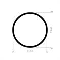 SBR flenspakking 1340x1220x3mm DN1200