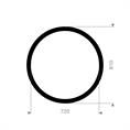 SBR flenspakking 810x720x3mm DN700