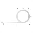 Silicone kraalprofiel transparant BxH=47x24mm (L=50m)