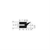 Siliconen profiel BxH=15x8mm (L=50m)