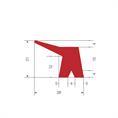 Siliconen profiel rood BxH=26x18mm (L=10m)