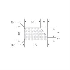 Siliconen schuimrubber profiel wit BxH=19x10mm (L=30m)