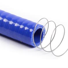 Siliconen slang met stalen spiraal blauw DN=11mm L=1000mm