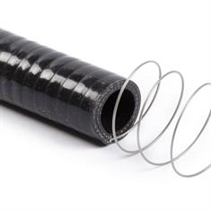 Siliconen slang met stalen spiraal zwart DN=22mm L=1000mm