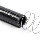 Siliconen slang met stalen spiraal zwart DN=40mm L=1000mm