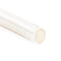 Siliconen slang transparant met polyester omvlechting 5x8mm (L=100m)