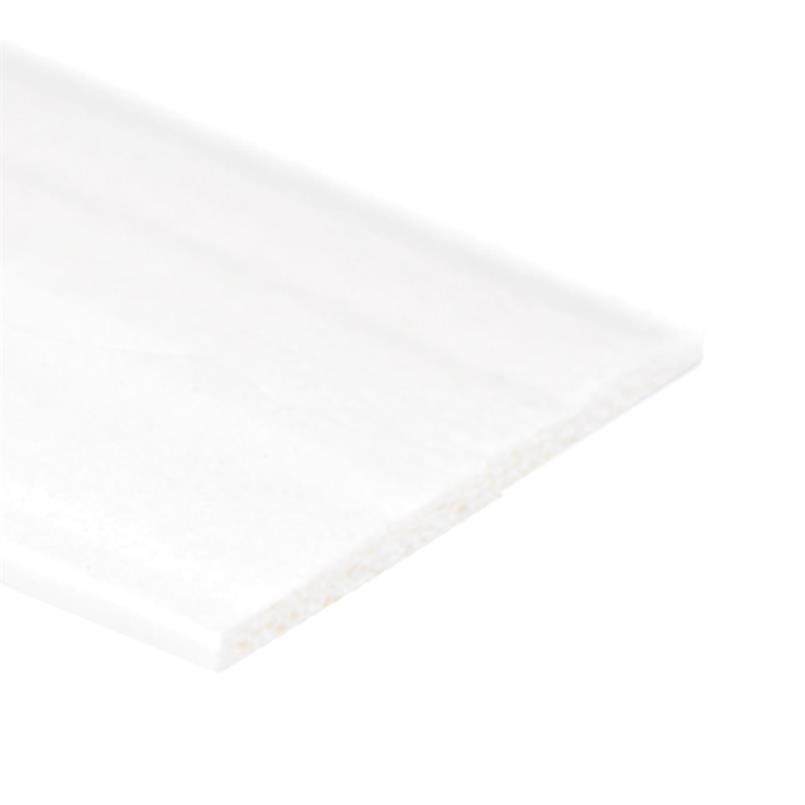 Siliconen spons rubbersnoer wit BxH= 150x5mm (L=25m)