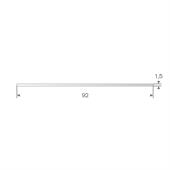 Siliconen strip transparant BxH= 92x1,5mm (L=50m)