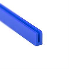 Siliconen U-profiel blauw 2mm / BxH=6x10mm (L=175m)