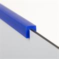 Siliconen U-profiel blauw 3mm / BxH=9x10mm (L=125m)