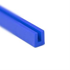 Siliconen U-profiel blauw 3mm / BxH=9x10mm (L=125m)