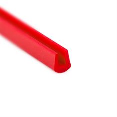 Siliconen U-profiel rood 4mm / BxH=8x9,3mm (L=200m)