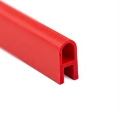 Siliconen U-profiel rood 5mm / BxH=10x20mm (L=100m)