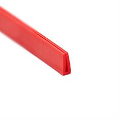 Siliconen U-profiel rood1,5mm / BxH=3,5x10mm (L=250m)