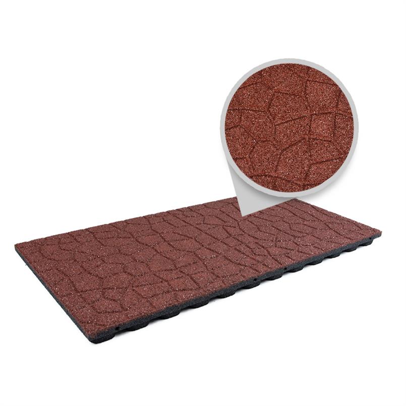 Speelplaatstegel flagstone rood 100x50x4,8cm (inclpennen)