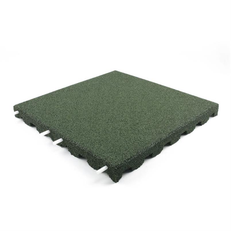 groen 50x50x4,5cm (incl.pennen) - Speelplaatstegels - Rubberen Rubbermagazijn