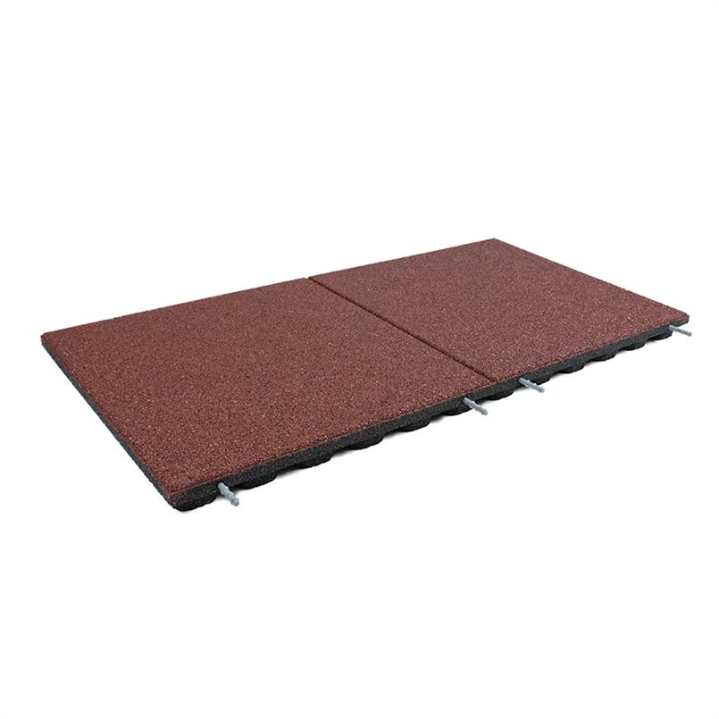 Speelplaatstegel rood 100x50x4,8cm (inclpennen)