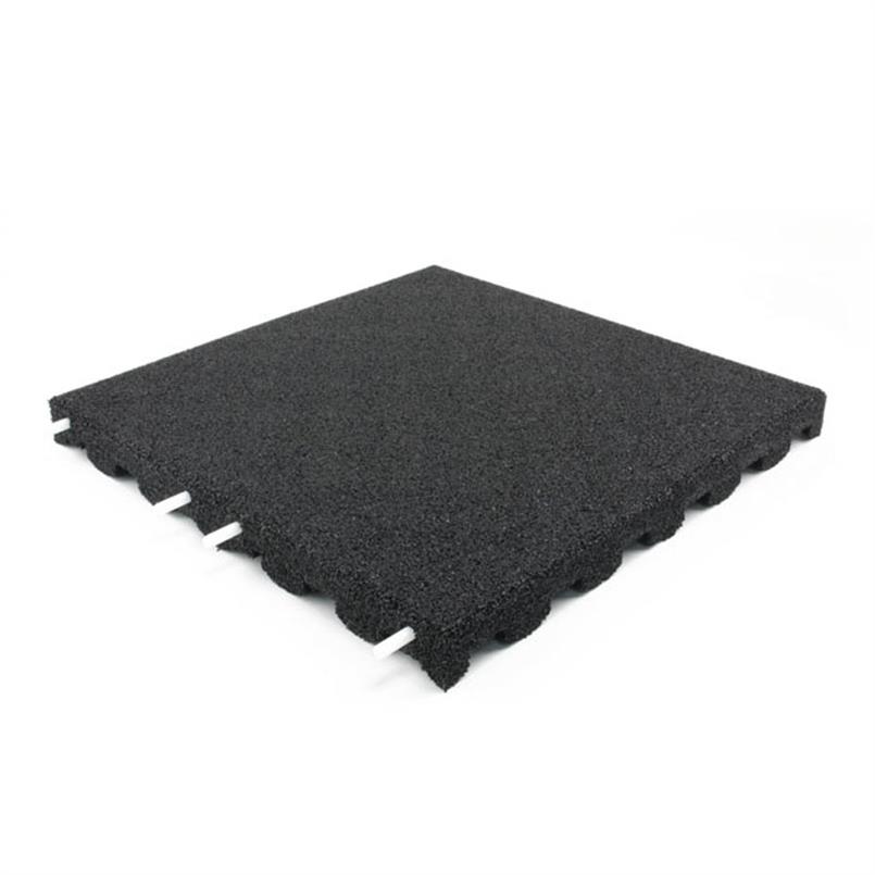 Speelplaatstegel zwart 50x50x7cm (inclpennen) 4 stuks