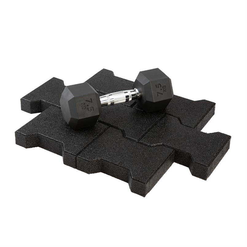 Sportvloer klinkers zwart 20x16,5x4,3cm