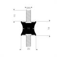Tailledemper type A/F 20/15x19mm (M6) set 10 stuks