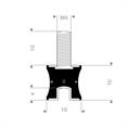 Tailledemper type B/F 10/8x10mm (M4) set 10 stuks