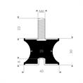Tailledemper type B/F 40/25x30mm (M8) set 5 stuks