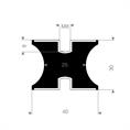 Tailledemper type C/F 40/25x30mm (M8) set 5 stuks