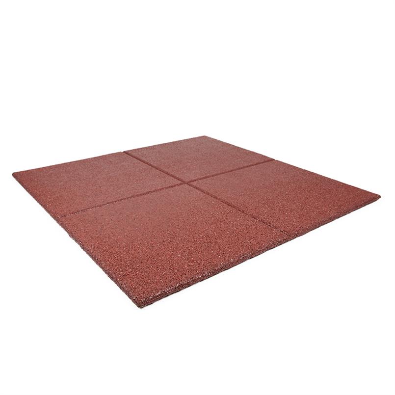 rood 100x100x2,5cm Rubber terrastegels - tegels - Rubbermagazijn