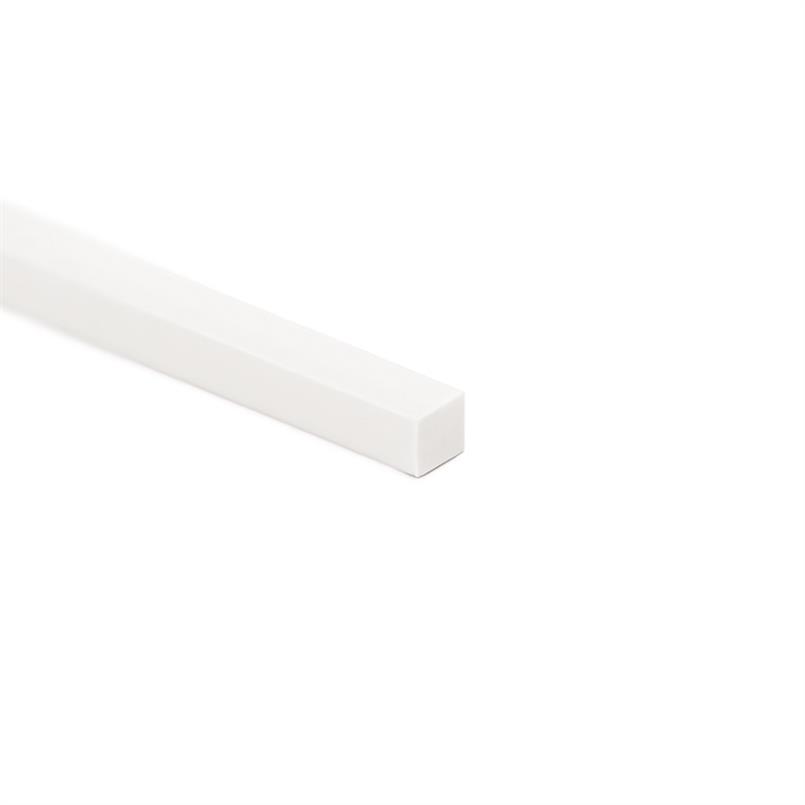 TPE rechthoekig snoer wit BxH= 10x10mm (L=25m)