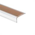 Trapneusprofiel aluminium recht bruin LxBxH=1500x40x18mm (5