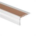 Trapneusprofiel aluminium recht bruin LxBxH=1500x45x25mm (5