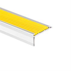 Trapneusprofiel aluminium recht geel LxBxH=1500x40x18mm (5 s
