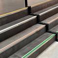 Trapneusprofiel aluminium recht geel LxBxH=1500x55x31mm