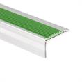 Trapneusprofiel aluminium recht groen LxBxH=1500x45x25mm