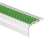 Trapneusprofiel aluminium recht groen LxBxH=1500x45x25mm