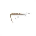 Trapneusprofiel pvc beige LxBxH=1500x51x27mm (5 stuks)