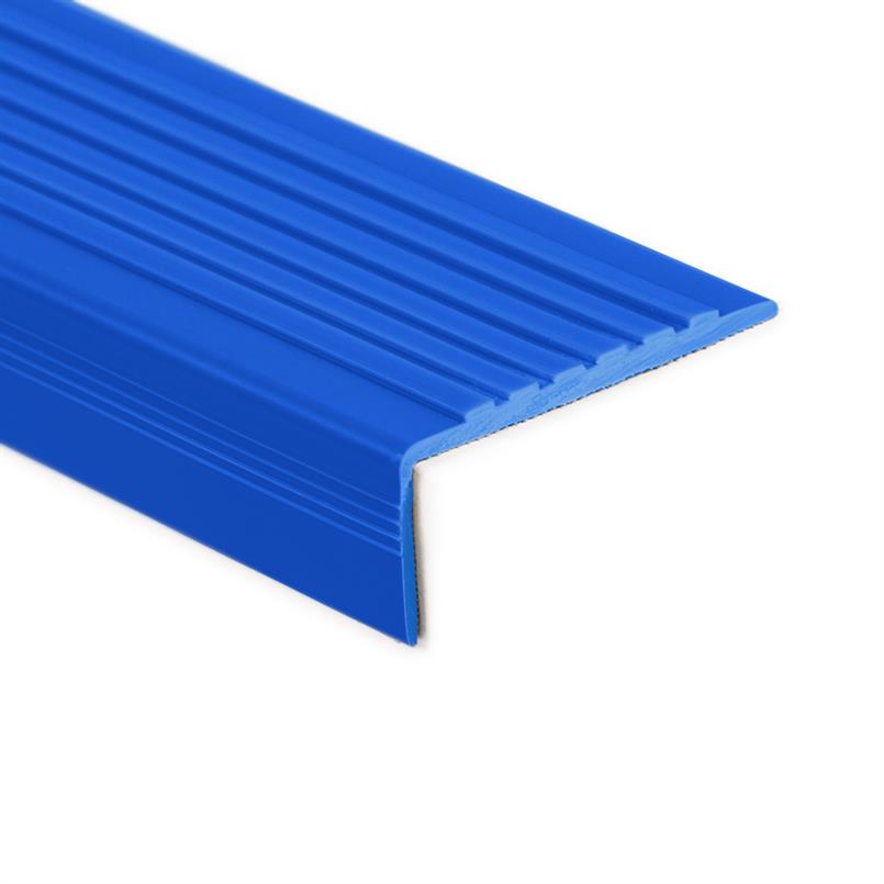 Trapneusprofiel pvc blauw LxBxH=1500x60x22mm