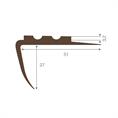 Trapneusprofiel pvc bruin LxBxH=1500x51x27mm