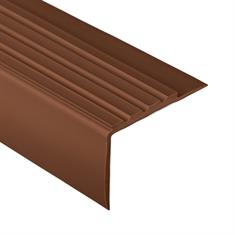 Trapneusprofiel pvc bruin LxBxH=1500x70x42mm dikte 4mm