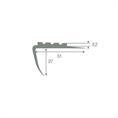 Trapneusprofiel pvc grijs LxBxH=1500x51x27mm (5 stuks)