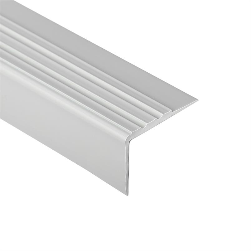 Trapneusprofiel pvc lichtgrijs LxBxH=1500x51x27mm