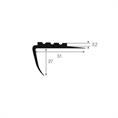 Trapneusprofiel pvc zwart 1500x51x27mm (5 stuks)
